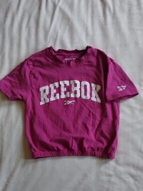 Reebok Magenta Logo Short Sleeve Tee